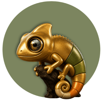 kameleon mascotte Creatiefs