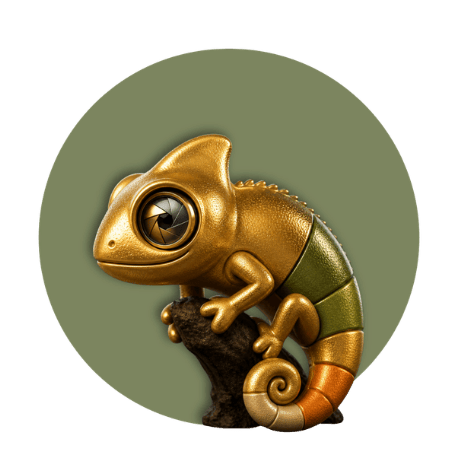 kameleon mascotte Creatiefs